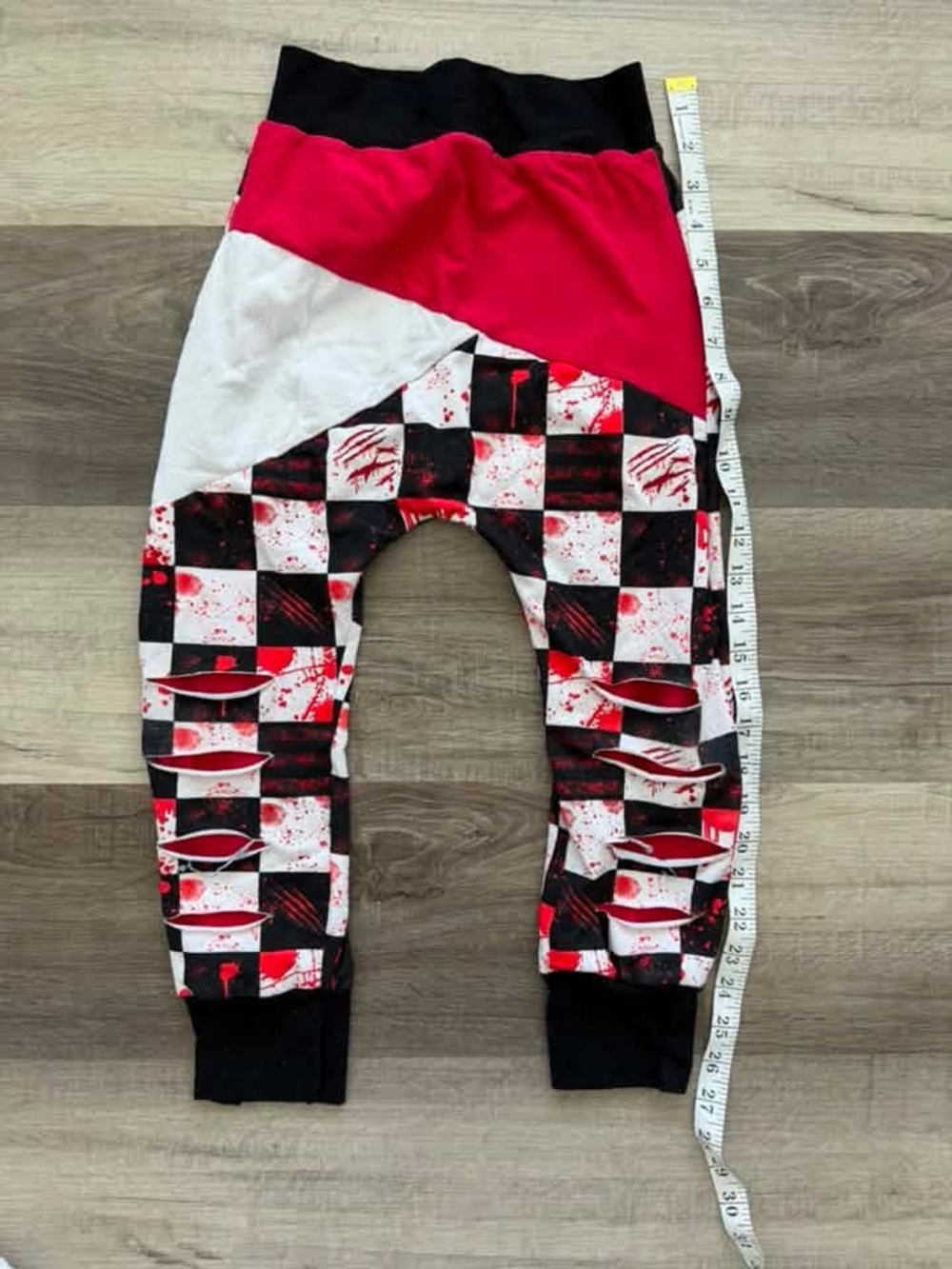 Kids Red & Black Checker Jogger Pants